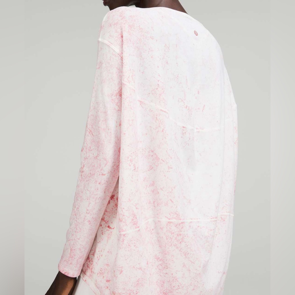 Lululemon Back In Action Long Sleeve Shirt *Vitasea Pink Peony Brier Rose Size 6